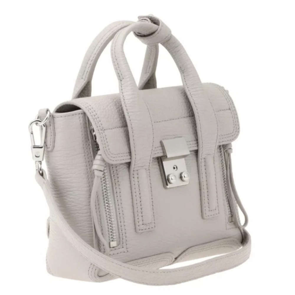 3. 1 Phillip Slim Pashli Mini Satchel Women Crossbody Silver Slate
